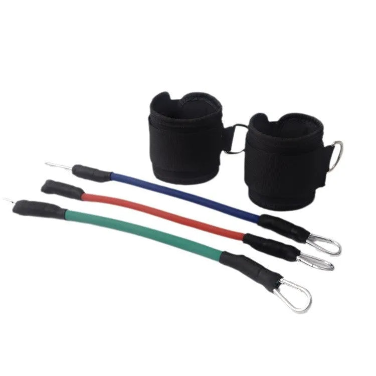 Black taekwondo training pull rope set for resistance kicking practice