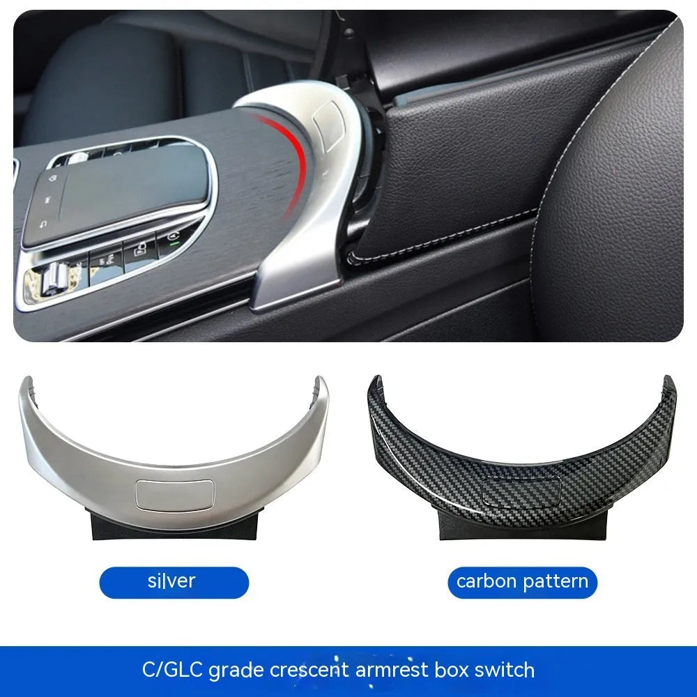 Mercedes-Benz C-Class GLC armrest box button electroplating panel in three finish options