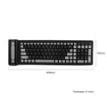 24g wireless mute folding keyboard in waterproof silicone slim design for desktop