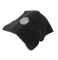 U-shaped travel neck pillow with removable scarf collar in black, grey, navy or red colours