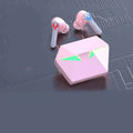 Black Bluetooth 5.0 wireless earbuds with active noise cancellation and charging case for gaming and sport