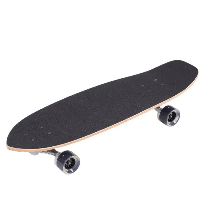 White 31-inch maple street scooter longboard on pavement