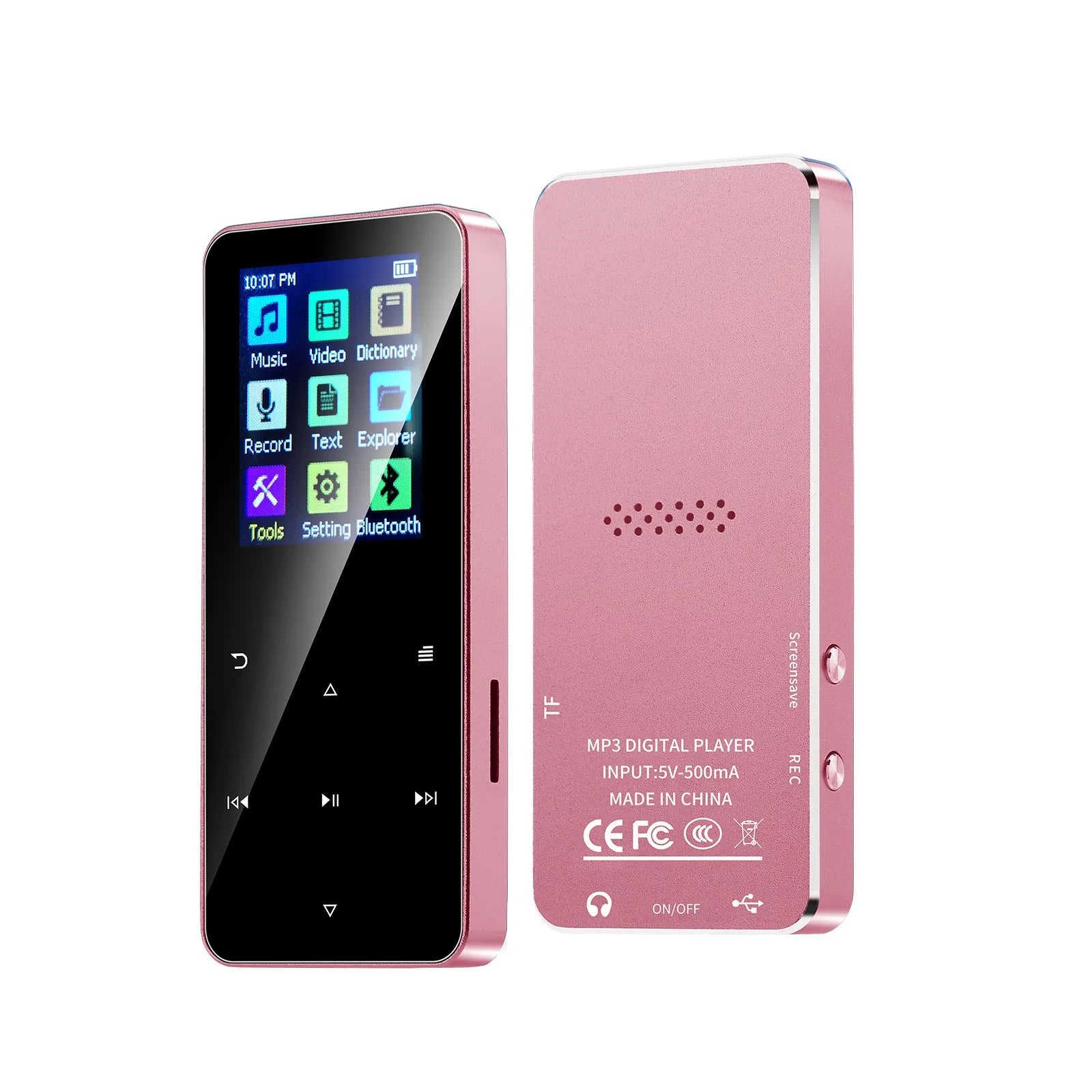 Walkman student version Bluetooth player with 1.8 inch screen in black colour, compact design