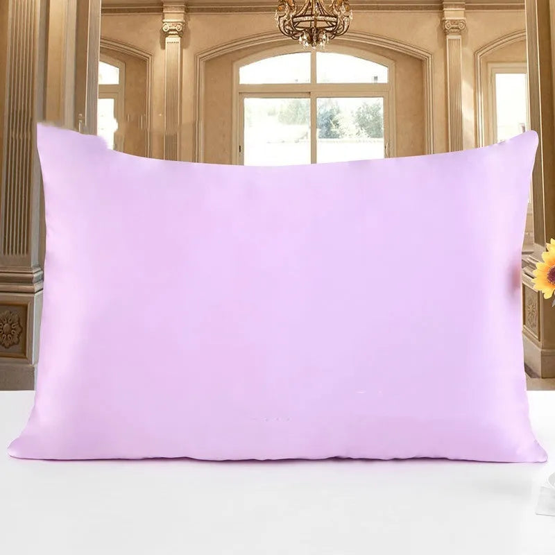 19 M style double-sided silk pillowcase shown in one of 14 available colours.