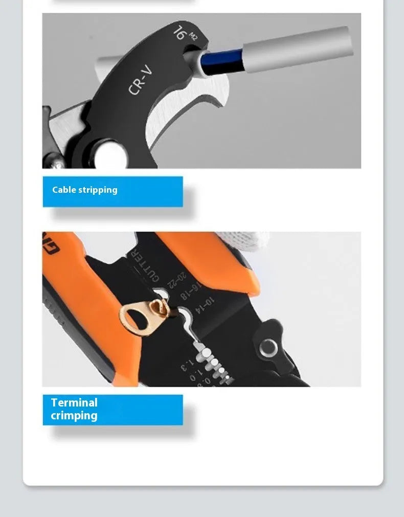 Fully automatic wire stripping pliers with high carbon steel blade in box mounted design