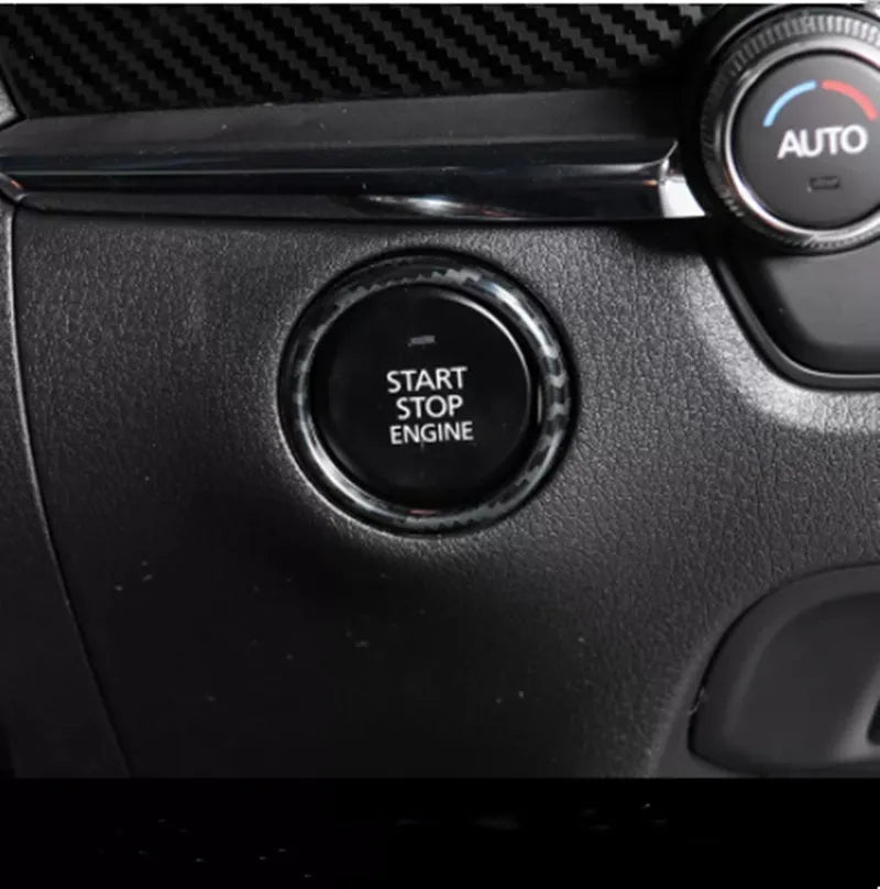 Aluminum alloy car decorative sticker kit with steering wheel button covers and interior accessories
