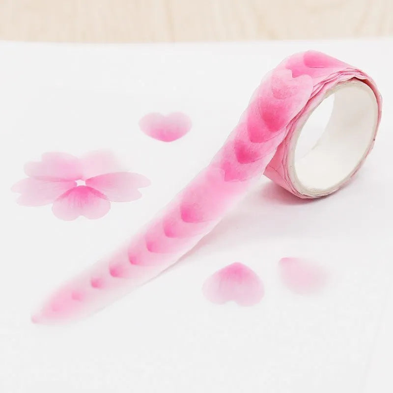 Clover pattern paper tape roll showing 2cm width with blue, cherry blossom, mixed colour, and violet options