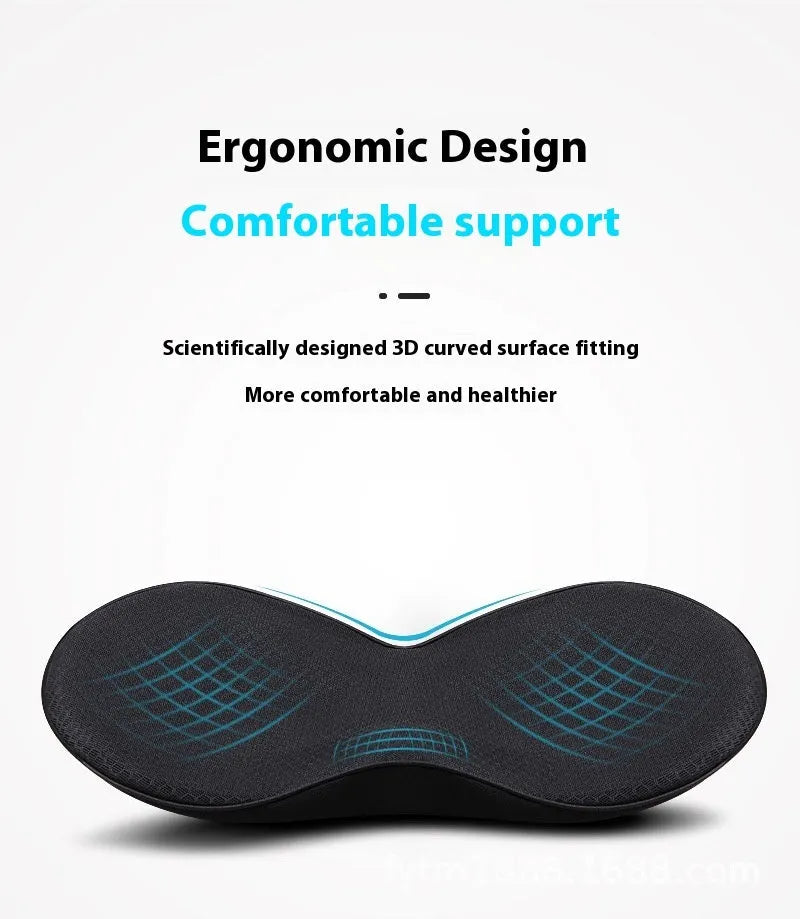 Flat car seat cushion with memory foam filler for height adjustment in vehicle