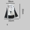 Black and white nun costume for small to medium dogs and cats with pullover design