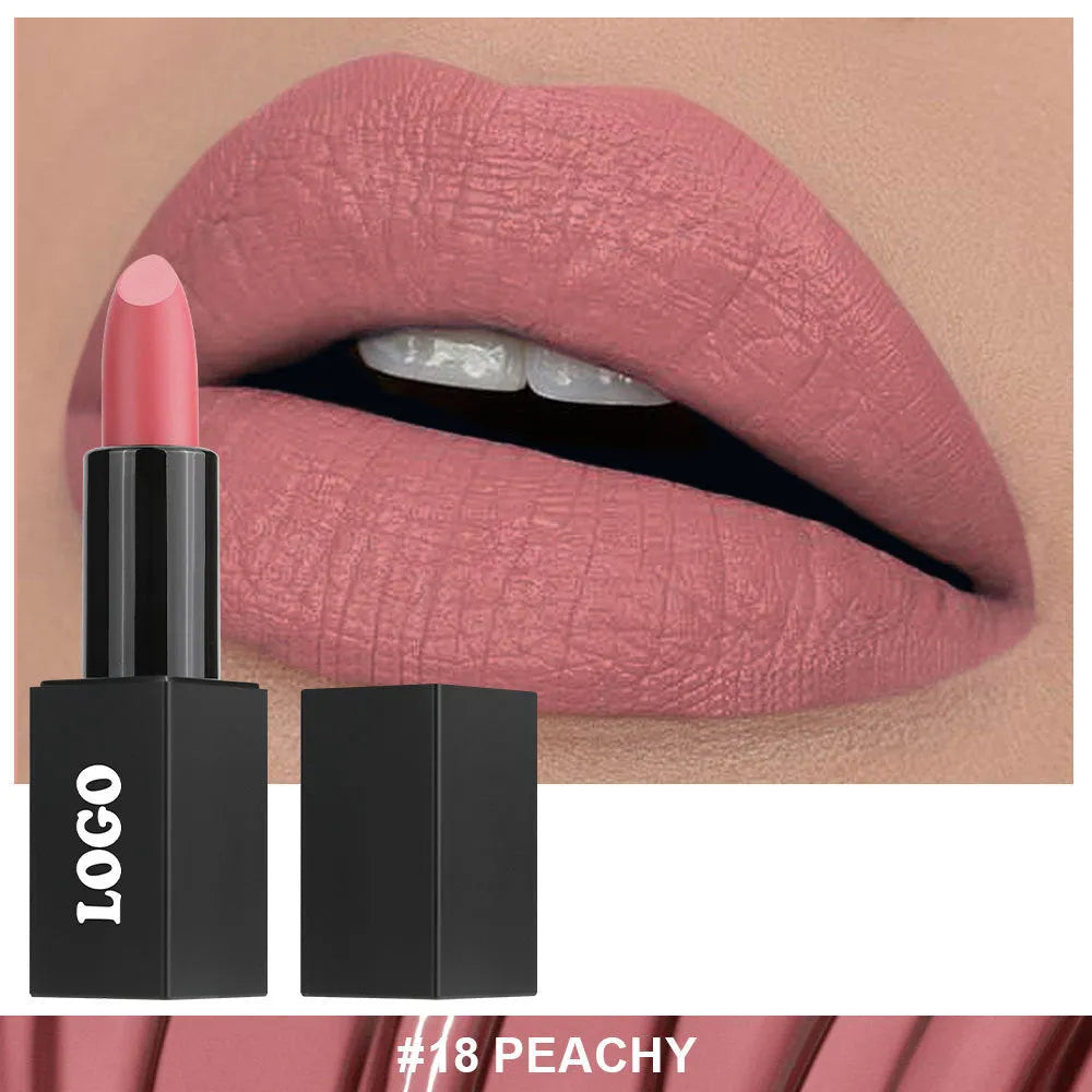 Matte finish lipstick in waterproof formula with 24 shade options