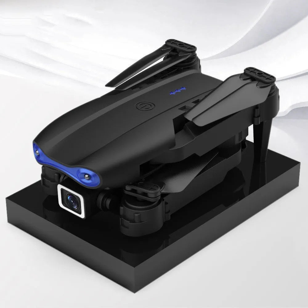 Black 4K dual camera drone with three-sided obstacle avoidance and foldable design