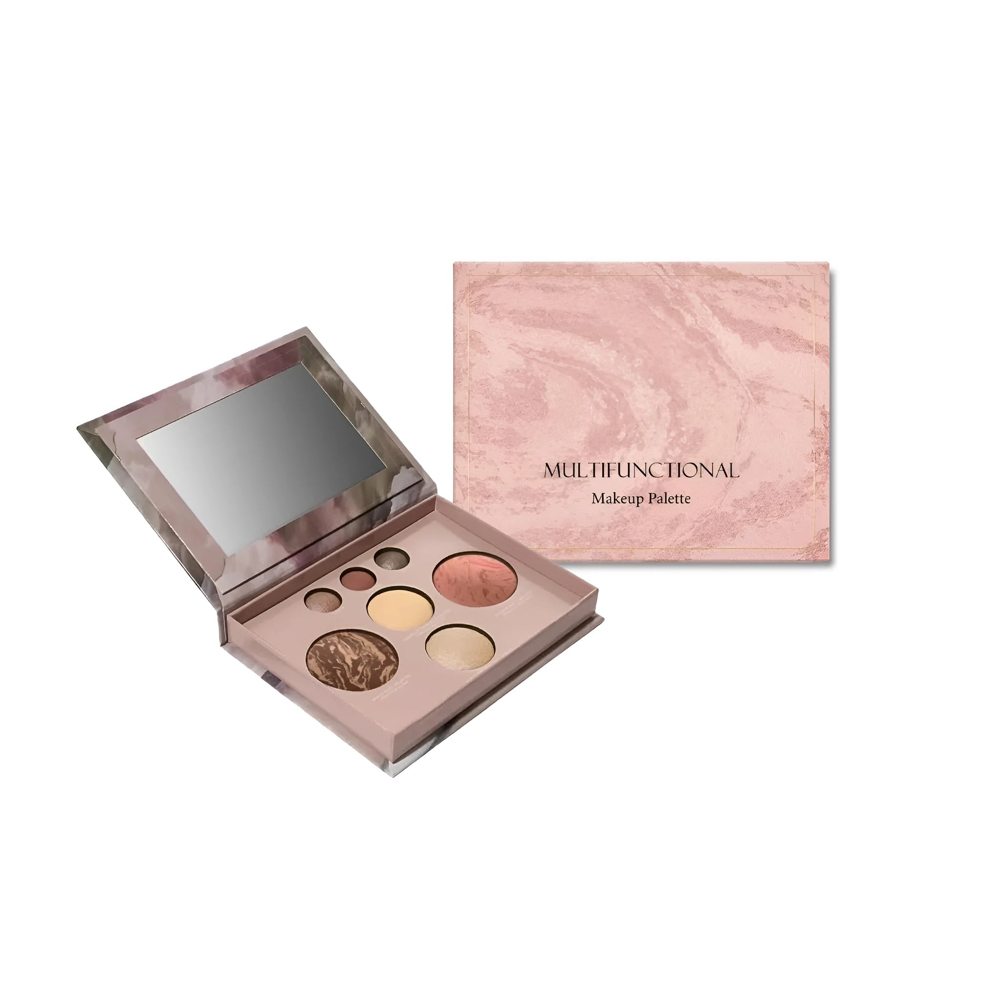 Lightweight 195-gram three-piece makeup organiser tray for cosmetics and jewellery.