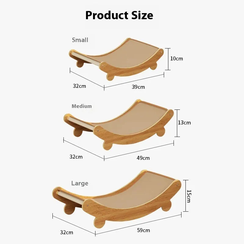 A U-shaped sisal cat scratch board lounge chair bed for cats in a pastoral style.