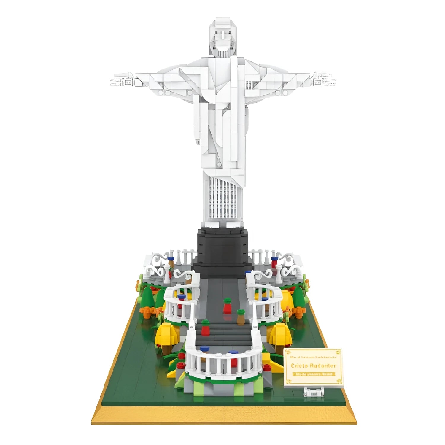 822 Brazil statue building blocks set 1677 small particle pieces in colour box
