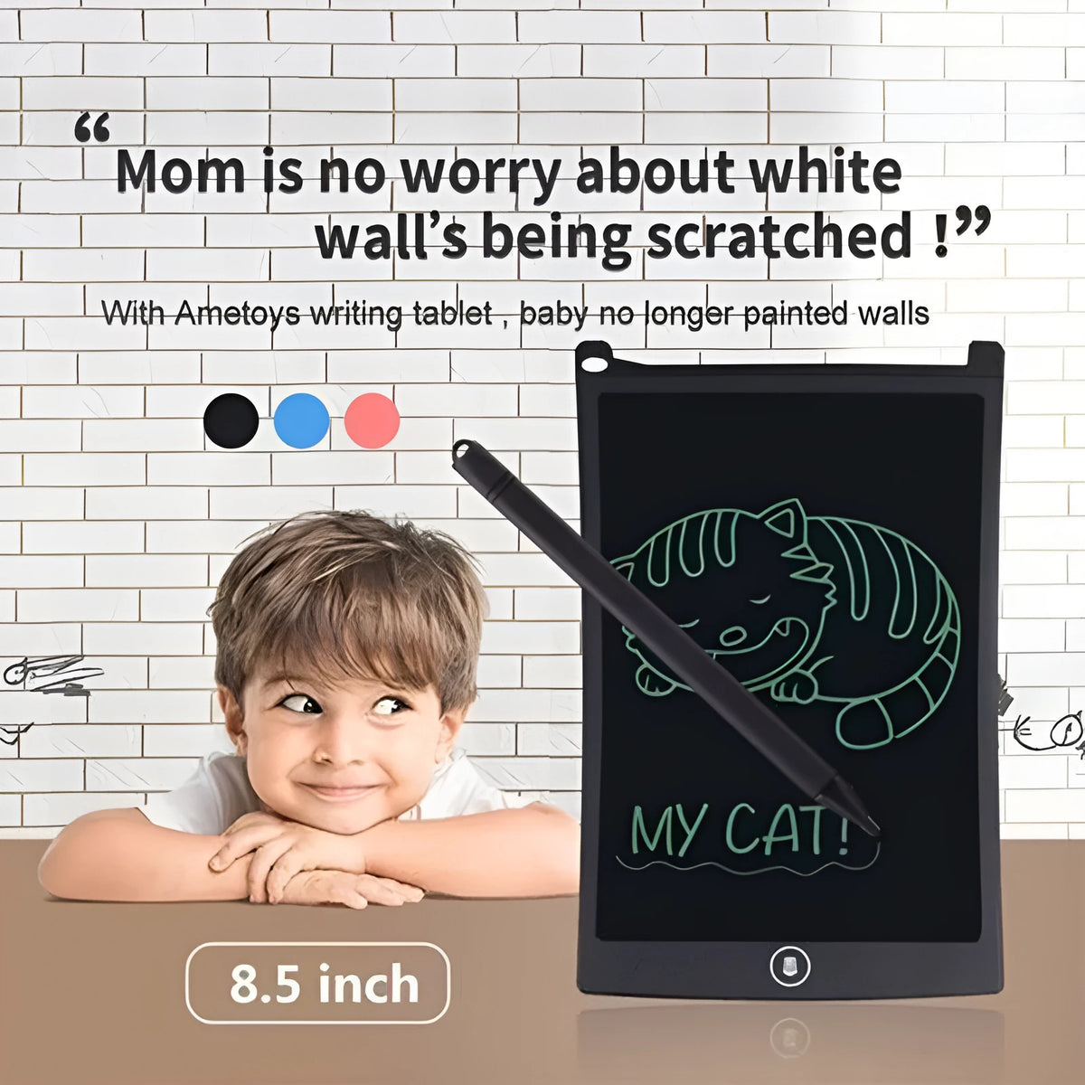 8.5 inch LCD writing tablet with pen monochrome display