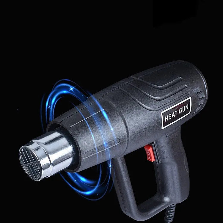 2000W industrial electric hot air tool with two-gear switch and anti-slip insulation shell.