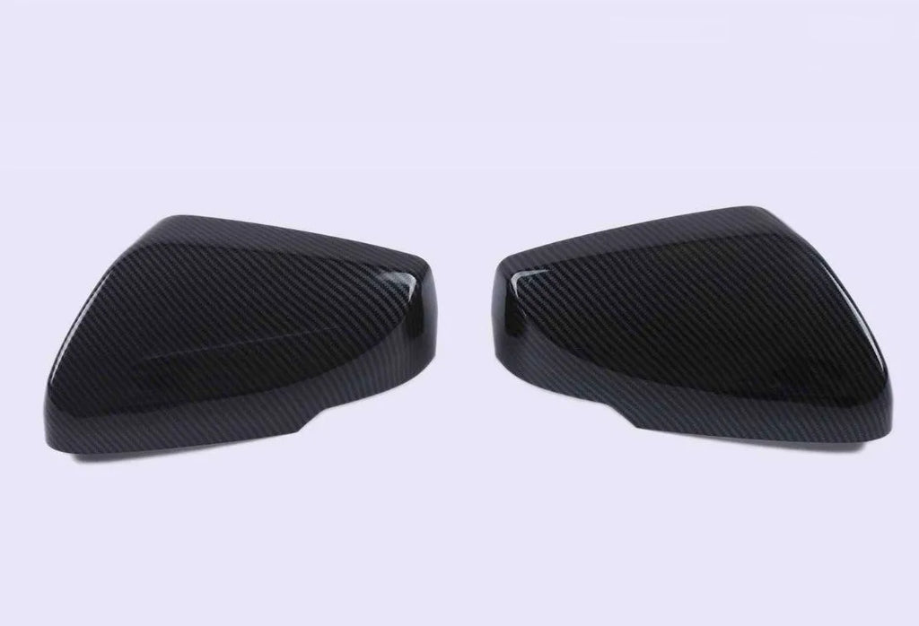 Cadillac CT5 CT6 rearview mirror cover in carbon fibre pattern ABS plastic