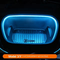 Tesla Model 3 Y front dashboard ambience light modification in soft silicone housing