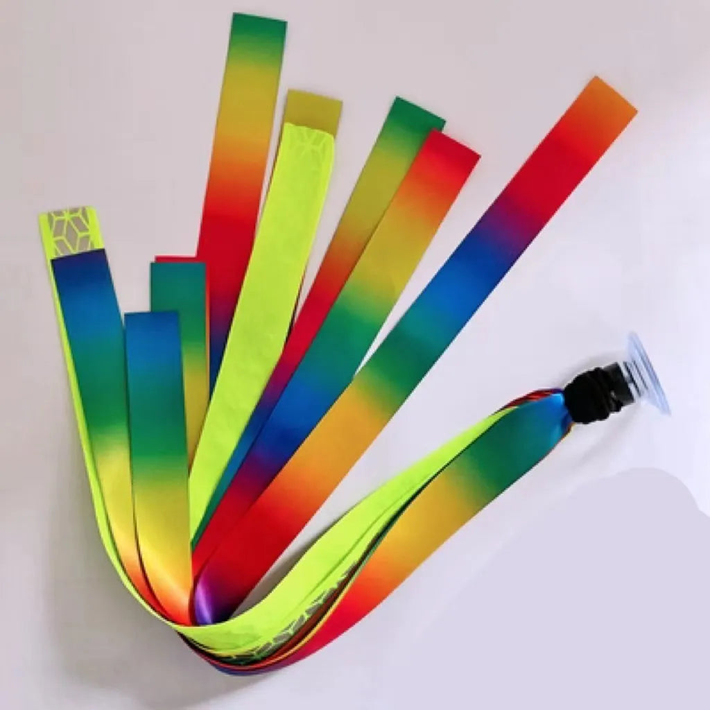 Children's helmet decorative streamers in multiple colours for skating and ski safety gear