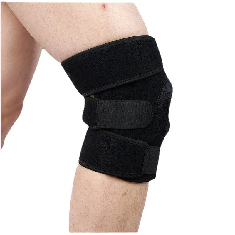 Spring support knee pad made from nylon mercerised cloth for sports protection