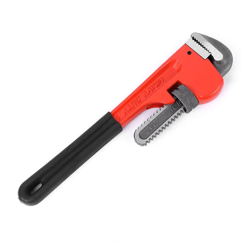 Heavy pipe tongs 45# steel water pipe pliers 10 inch size on white background