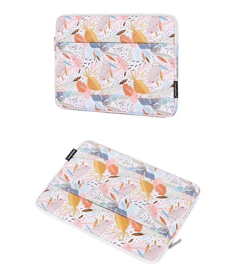 White waterproof 14 inch laptop inner bag made from PU leather material