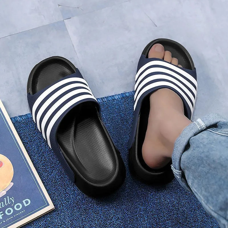 Unisex casual slipper with PVC upper and EVA sole in a leisure sports style, shown in beige colour.