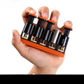 Grey or orange silicone finger trainer for hand muscle development