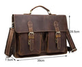 Small yellow brown Crazy Horse leather messenger bag with shoulder strap and nylon lining.
