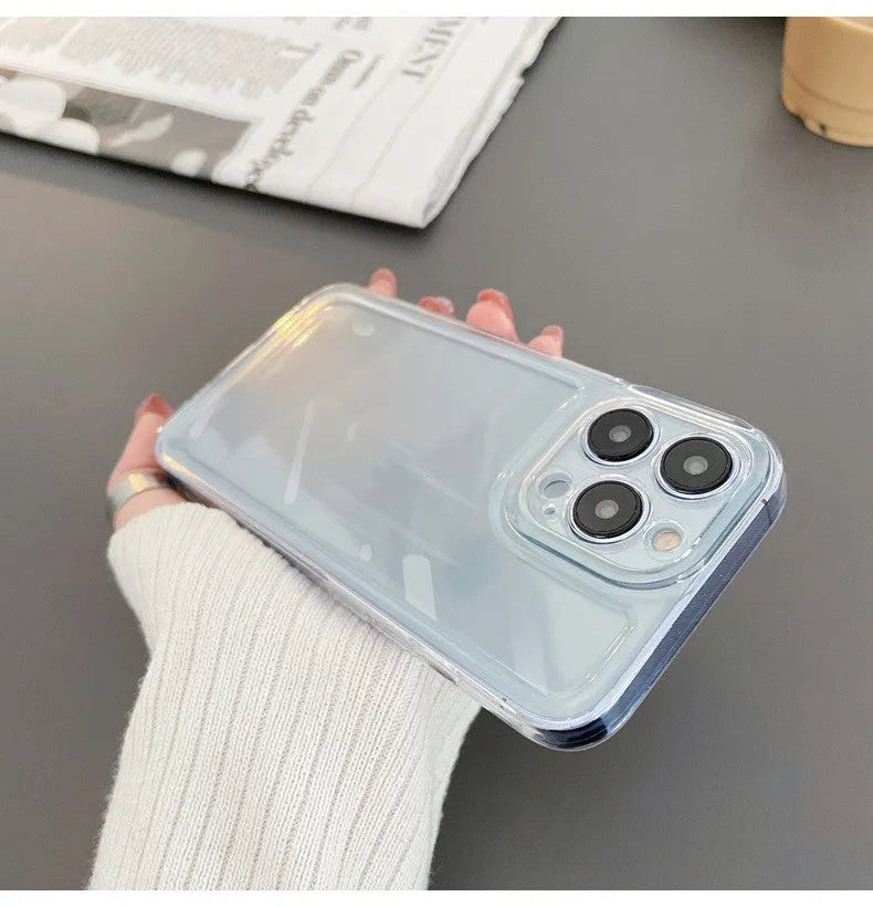 Clear TPU drop-proof soft phone case for iPhone with fall protection, Space Shell colour