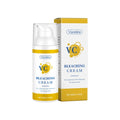 50g jar of skin lightening cream with vitamin C and titanium dioxide for facial application