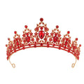 Baroque crown bride headdress with rhinestones in silver and gold colour options