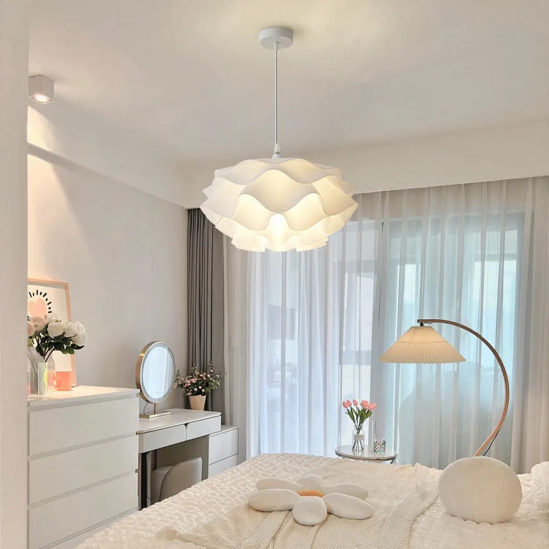Modern minimalist creative flower bedroom chandelier with full spectrum LED light source in 40cm size