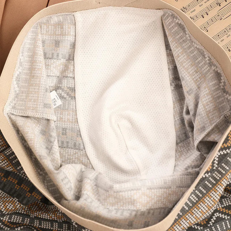 Men's cotton boxer shorts with check pattern, mid-rise waist, breathable antibacterial fabric