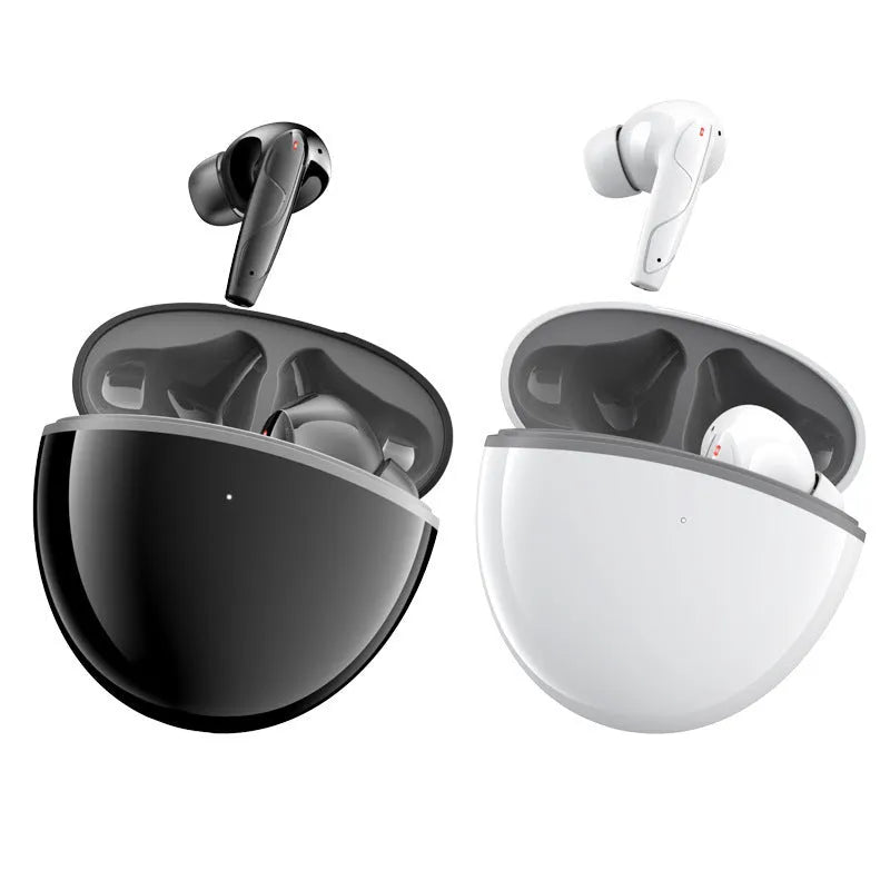Wireless Bluetooth headset with ENC call noise reduction, low latency for gaming, plastic build, black colour