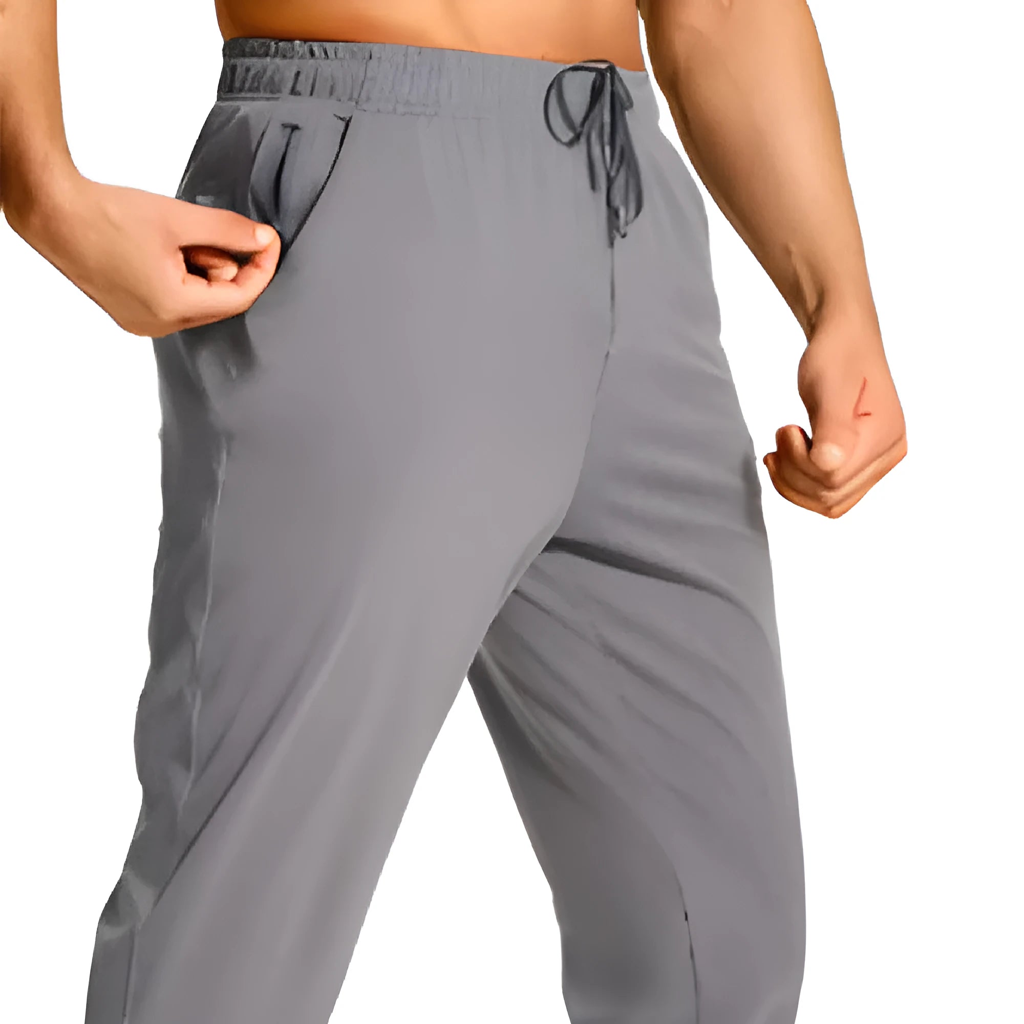 Men's loose casual trousers in polyester fabric available in multiple colours and sizes