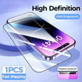 Tempered glass screen protector with anti fingerprint coating for iPhone 14 13 12 series front film