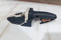 Blue multifunctional woodworking cutter with aluminium alloy and TPR plastic handle, one-press lock, and precise scale