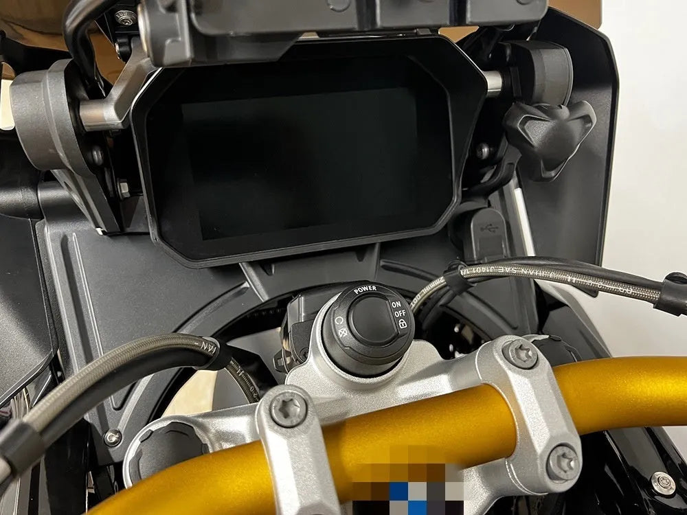 Black motorcycle cockpit fairing bodywork for BMW R1250GS and R1200GS models