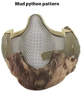 Carbon steel protective face mask with head-mounted design in multiple colour options