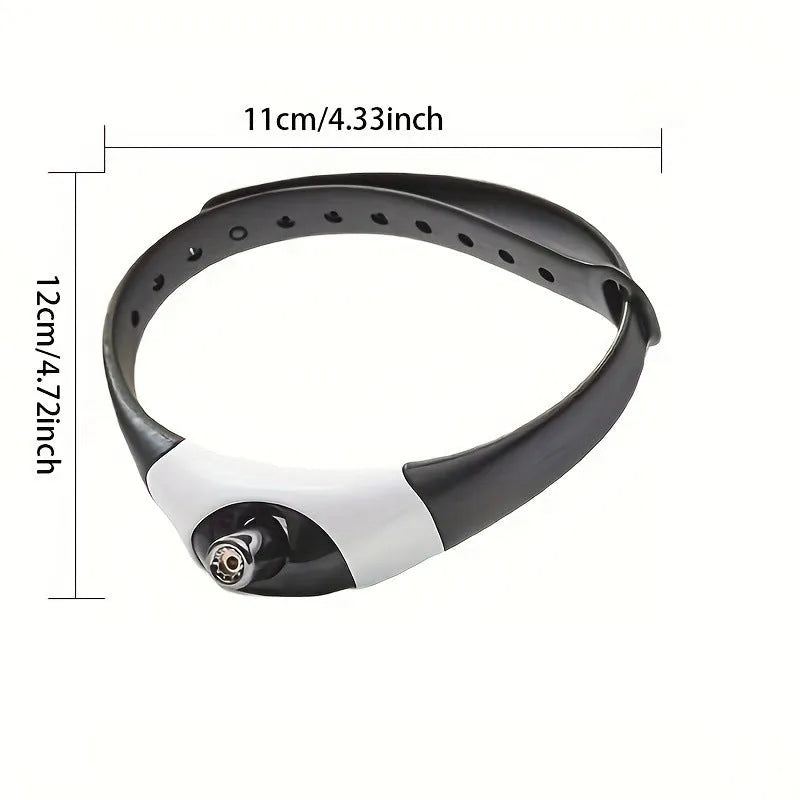 Pet cat toy laser collar in ABS material black colour simple style attached to collar