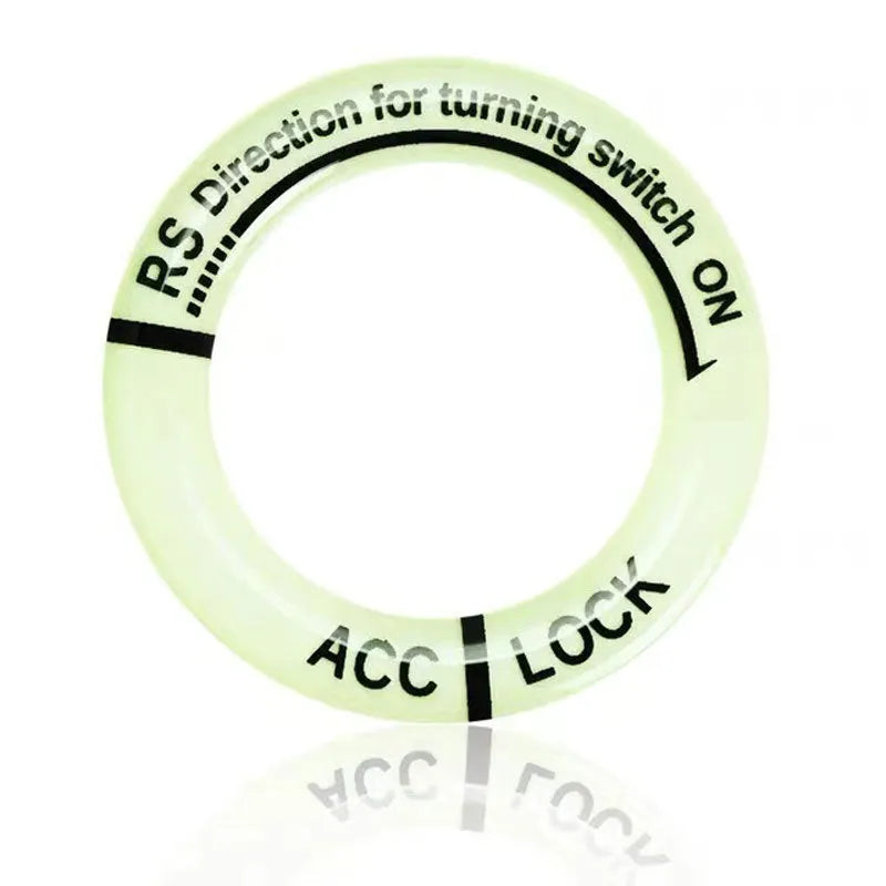 3D stereo fluorescent car keyhole sticker in black with glow effect for night visibility