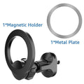 Black O-ring magnetic car phone holder for smartphones up to 6.8 inches