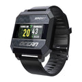 Smart sports watch with heart rate blood pressure oximeter step tracking 0.96 inch TFT display silicone strap black