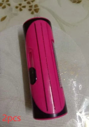 Pet comb with stainless steel teeth and red ABS handle for grooming dogs and cats.