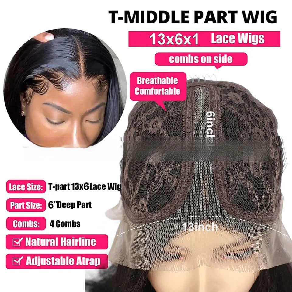 Real human hair lace front gradient wig in Ruili style showing natural hairline and length options
