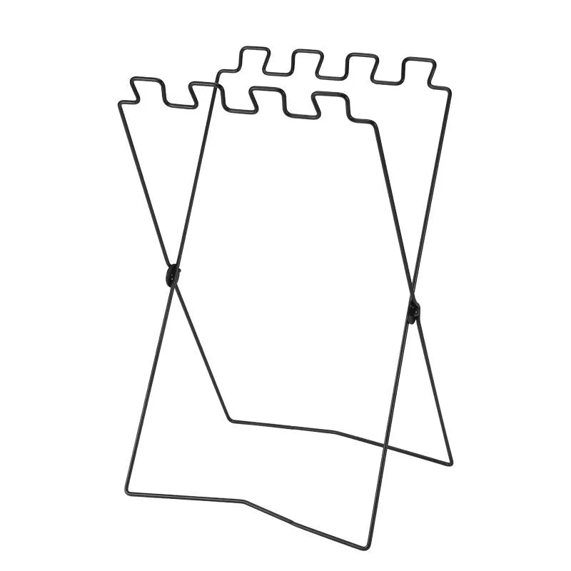 Stainless steel folding garbage bag bracket in Korean style design for outdoor use
