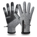 Winter gloves touchscreen non-slip waterproof windproof unisex black grey cycling ski sport gloves