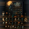 Halloween horror countdown box blind box with resin decorations