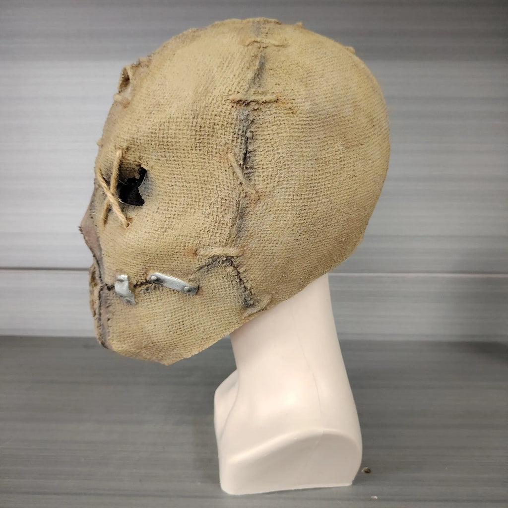 Latex scar skull Halloween horror mask showing full facial coverage with detailed modelling